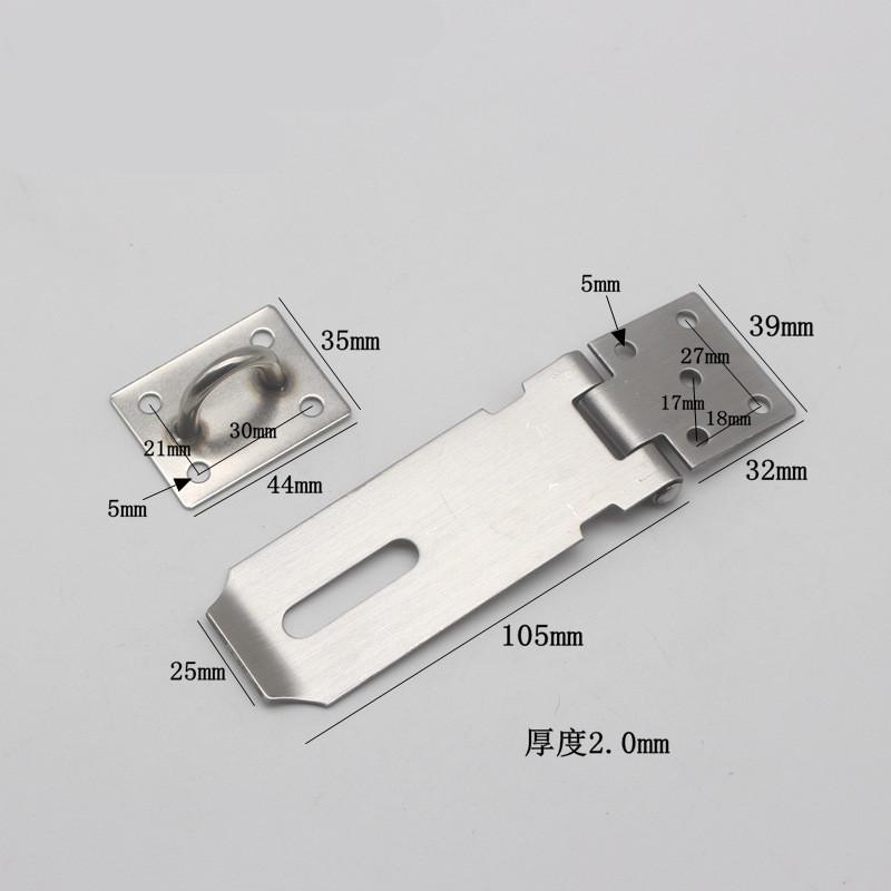 3 4 5 дюймов Дверной замок-защелка Навесной замок Утолщение из нержавеющей стали Скоба для деревянной двери шкафа сада с винтами