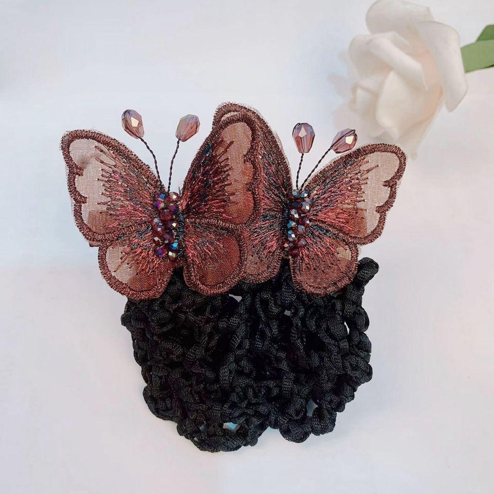 Отель Авиакомпания Стюардесса Конский хвост Зажим Корейский Пучок Снуд Женщины Пружинные Зажимы Заколки Чехол Сетка