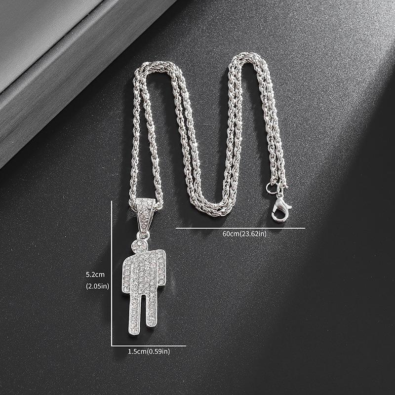 Европейские и американские ожерелья, Подвески с кривой головой, Полные цирконов, Хипстерские, Хип-хоп ожерелья.