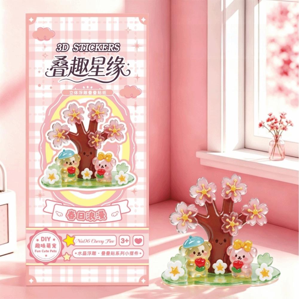 DIY 3D Embossed Stickers Handmade Ornament Kids Reward Stickers Scrapbooking