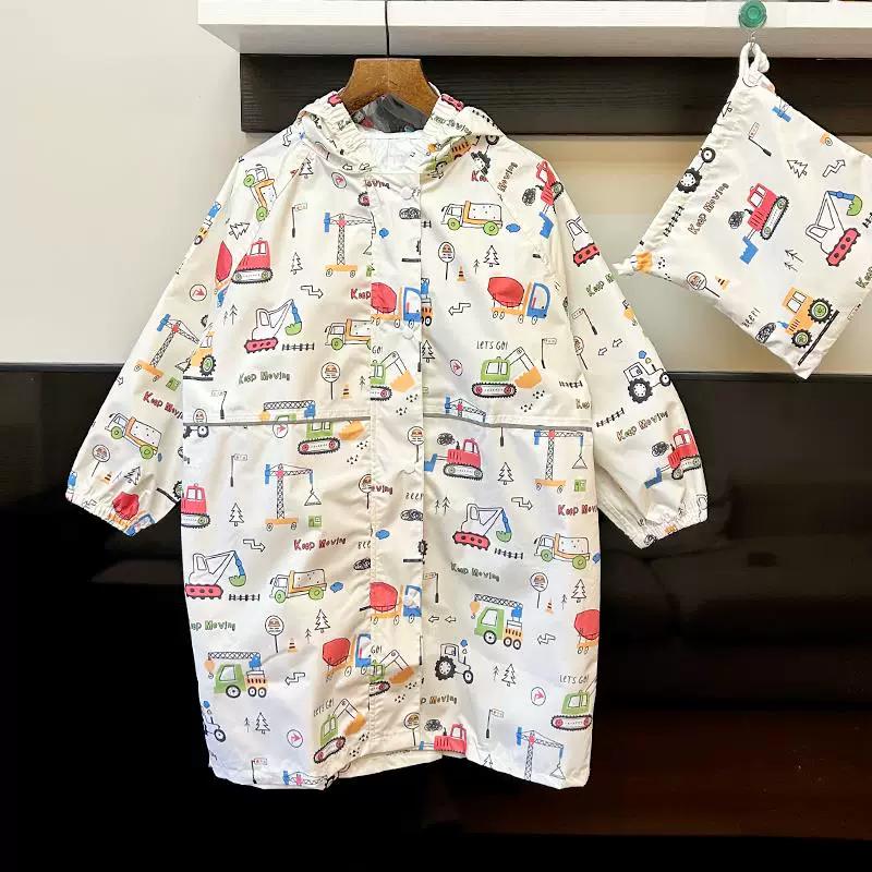2025 Summer New Cartoon Anime Thin Raincoat Quick-Drying Portable for Children, Students, Kindergarten, Adults, Medium-Length Rain Cape