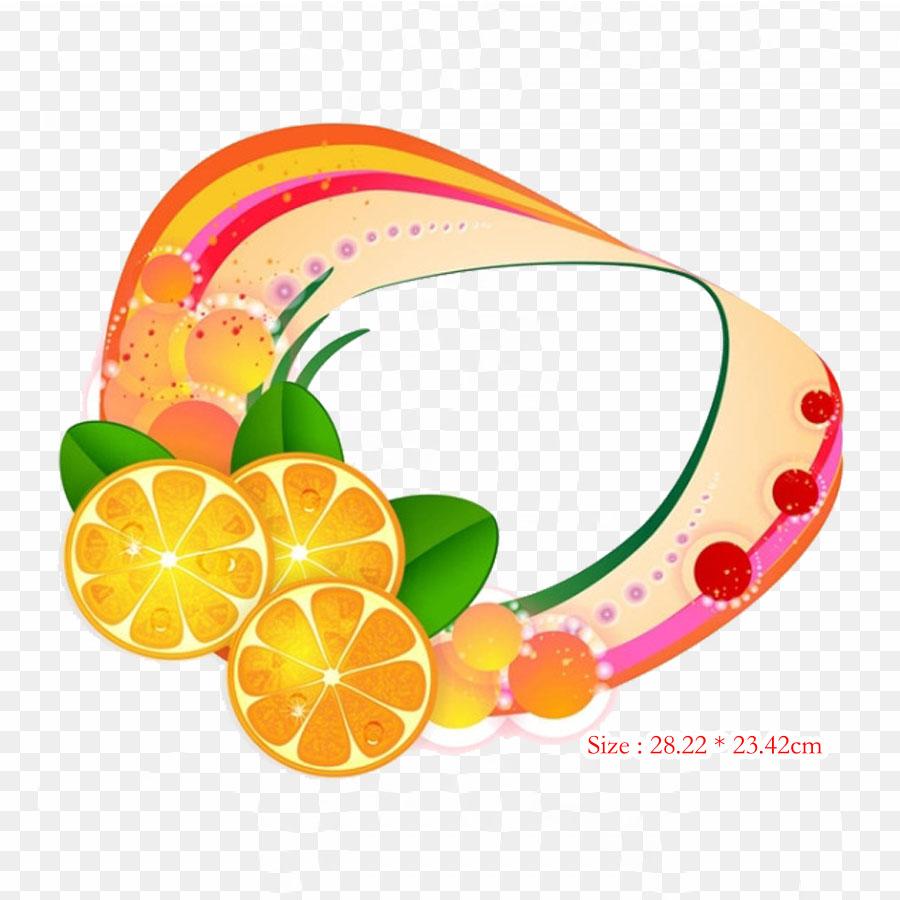 Fruit Cartoon Iron On Heat Transfer Printing Vinyl Patches Sticker for Clothes DIY Appliques Washable Patches