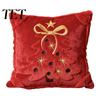 Winter Home Decor Throw Pillows Christmas Plush Pillowcase, 3D Embroidered Design Soft Pillow Covers Cover, Decorative Cushion Cover for Holiday Sofa