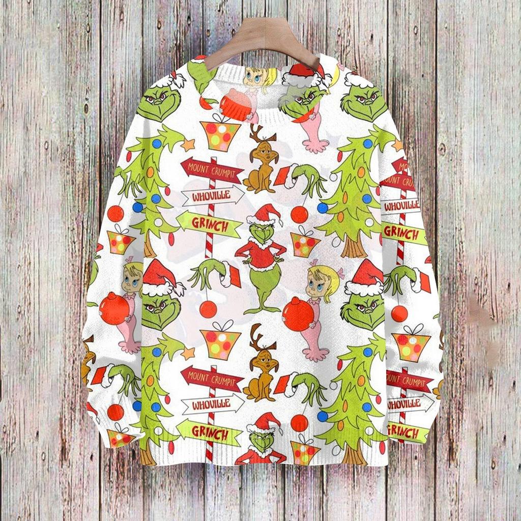 Christmas Sweatshirts For Women Knit Sweater Cute Shirt Fall Crewneck Pullover Tops