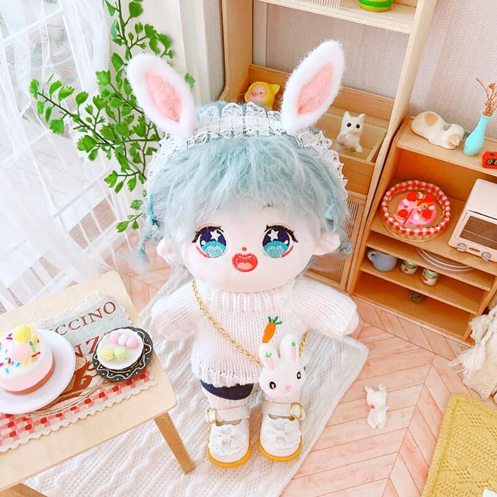Niannyyhouse Комплект одежды для кук 20 см Свитер с косичкой, шапка, шорты 3 предмета Плюшевая игрушка Хлопковый наряд