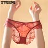 Lace Sexy Underwear Women's Plus Red Underwear Medium Waist Pure Sex Traceless Girl Underwear