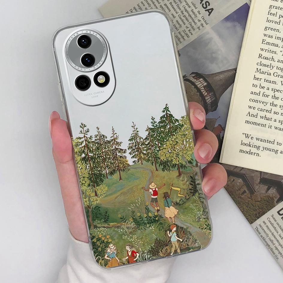 Чехол для Huawei Nova Y72 Pura 70 Nova 12i 12 Pro 5G SE, чехол для телефона, модный чехол для телефона для девочек и мальчиков, прозрачный силиконовый мягкий противоударный бампер из ТПУ, чехол для Honor X8b