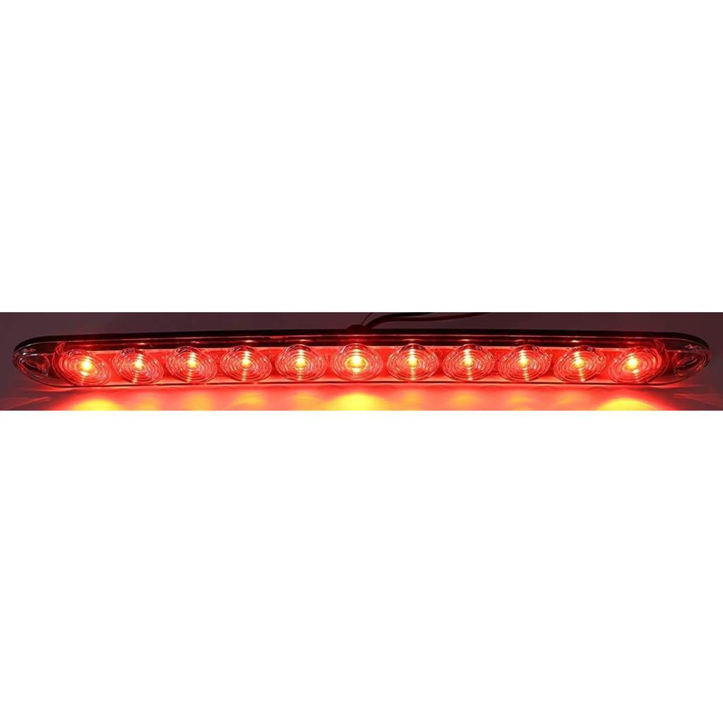 15" Clear Red Multi-function Stop Turn Tail Marker Trailer Light LED Bar Truck Waterproof USA Made