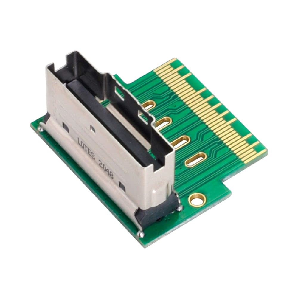 Cablecc PCI-E Slimline SAS 4.0 SFF-8654 8i 74pin на SFF-8654 74pin Удлинительный адаптер Male-to-Female с угловым тестовым инструментом