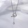 Круглое ожерелье женское простое дизайн Sense Love Tassel Temperament Clavicle Chain Ring ожерелье с подвеской