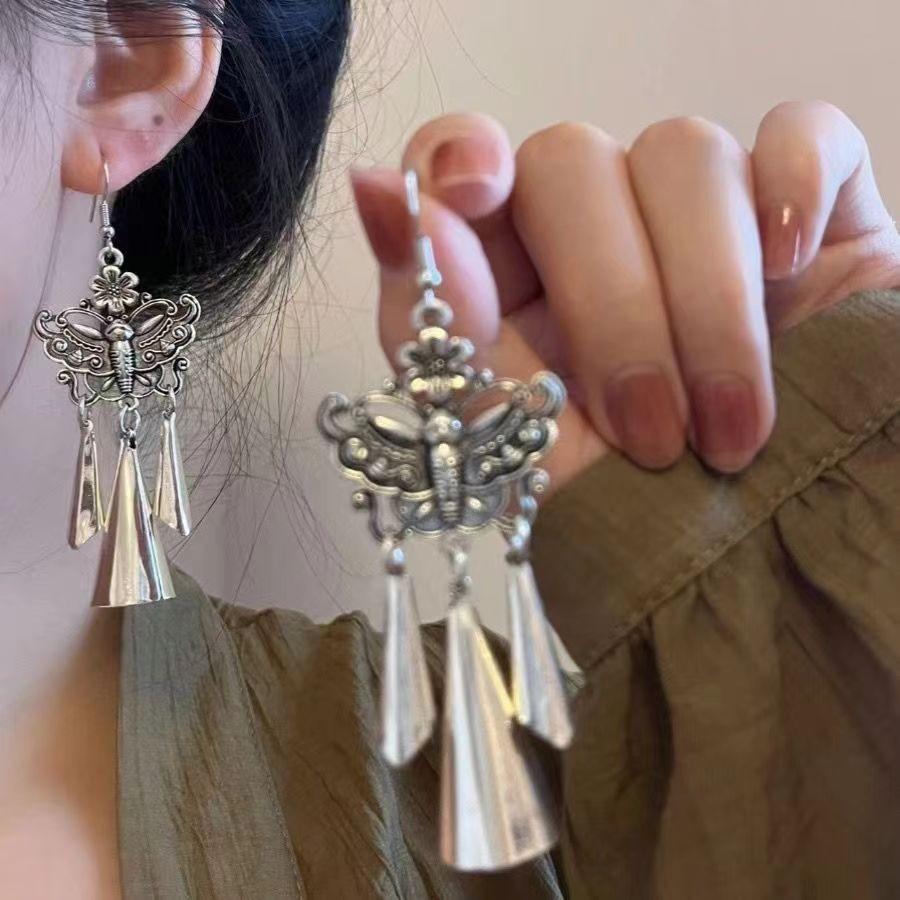 Новые китайские серьги для женщин Серьги-кисточки Серьги в старинном стиле Ханьфу Чонсам Юбка с изображением лошадиной головы Аксессуары