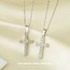 Cross Necklace Women's Summer Full Diamond Simple Versatile Premium Sense Clavicle Chain Light Luxury Micro-inlaid Zircon Necklace Titanium Steel