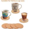 16pcs Cork Coaster for Drink Round Absorbent Tea or Coffee Coaster Cork Bulk Blank DIY Craft Gifts Coasters Warm Gifts Relatives and Friends in