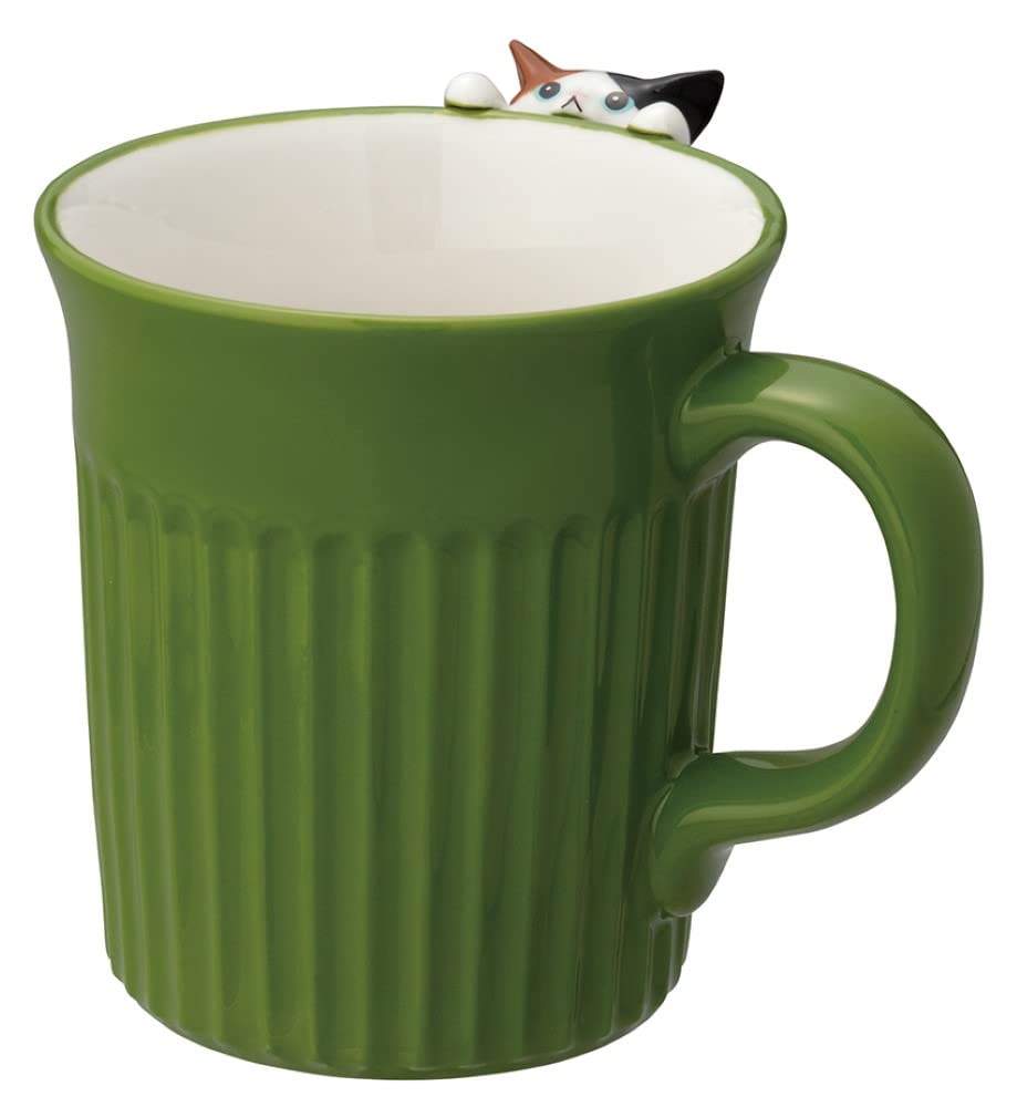 Decor Corporation Staring Cat Calico H10 Mug, Cat, Size Approx. W11.4 D10.5 MG-86392