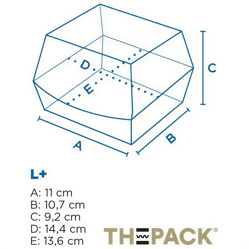 Burger Box Termiczny, Rozmiar "L+", 14,4 X 13,6 X 9,2 Cm 50 Szt.