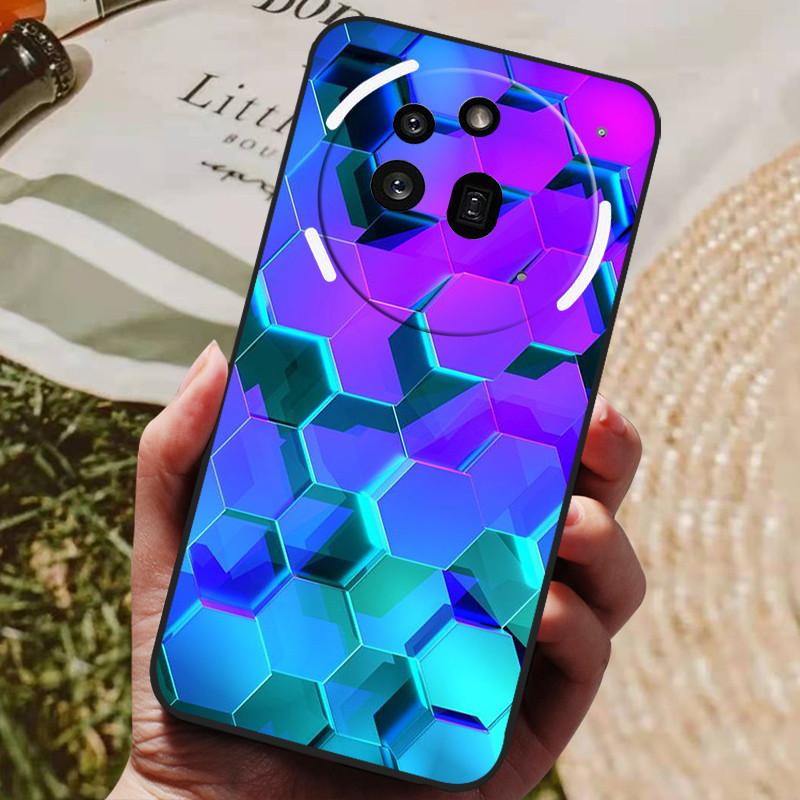 For Nothing Phone 3A Pro Case Phone3A Pro Cool Painted Silicone TPU Soft Cover for Nothing Phone 3A Pro A059P Cases Black Shells