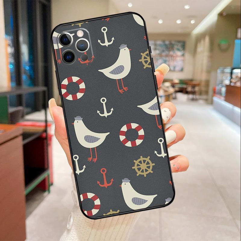 Морская модель Чайки Чехол для телефона Для iPhone 17 Air 16 14 13 11 15 Pro Max mini 15 16 Plus 16e Защитная крышка