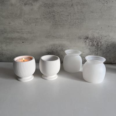 Глянцевая полосатая силиконовая форма для подсвечника, стакан для вина, банка для свечи, гипсовая форма, формы для подтеков