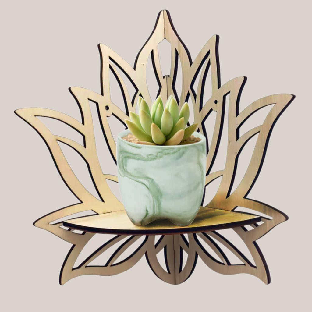 Деревянная резная полка для кристаллов в виде цветка, настенная угловая полка, плавающие полки, стеллаж для хранения для домашнего офиса, декор