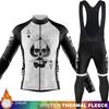 Велосипедная Джерси Ciclismo Hombre Череп Шоссейный Велосипед Велоспорт Флис Мужская Одежда Зимний Термокостюм Мужской Мужская Велосипедная Одежда Куртки