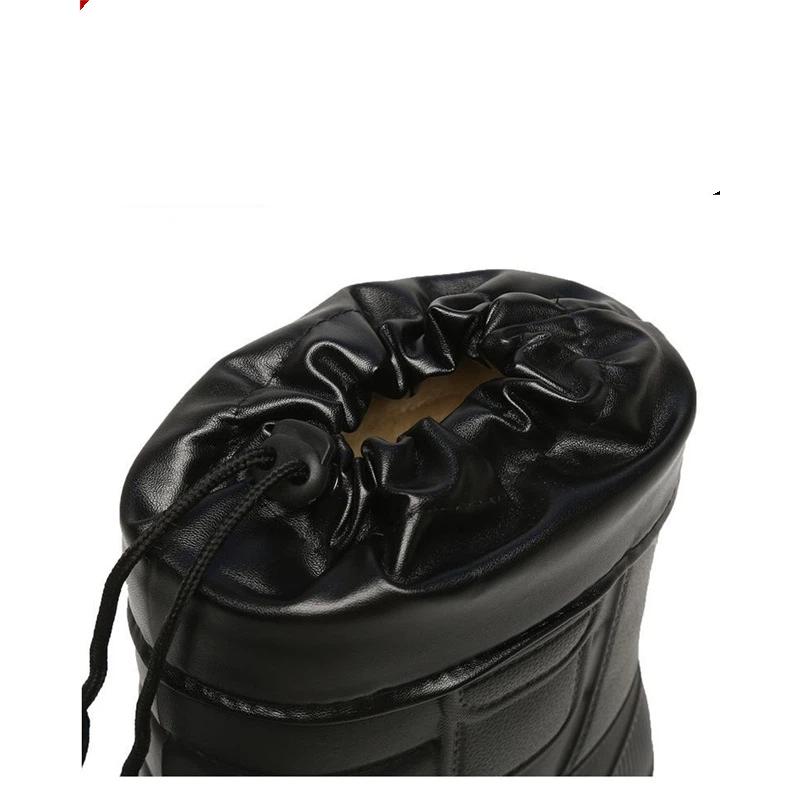 Мужские и женские зимние теплые водонепроницаемые противоскользящие износостойкие толстые хлопковые ботинки сноубутсы