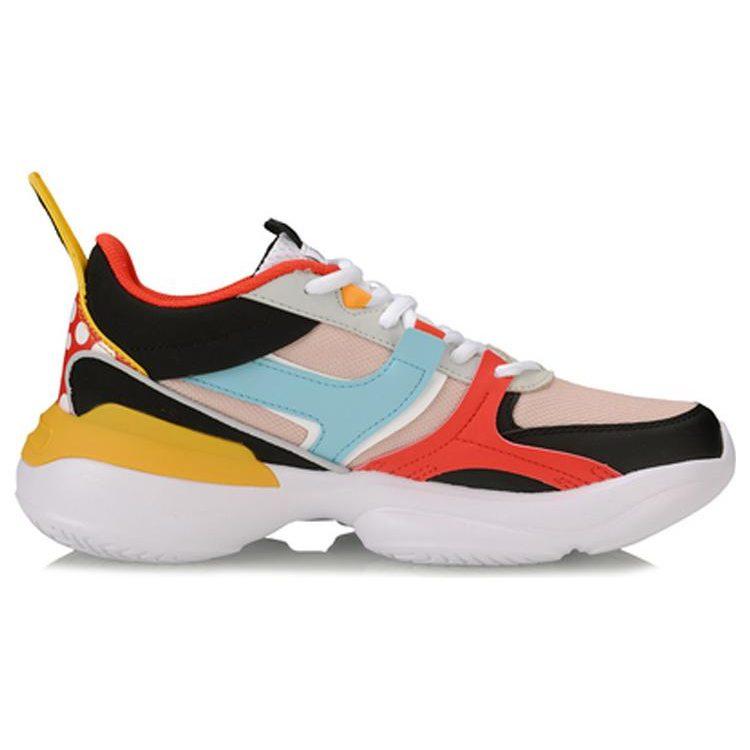 Li Ning Disney 92 Амортизация Нескользящие Амортизация Нескользящие Низкие Повседневная Обувь Женская Розовый Черный AGLP086-8