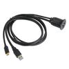 Type C 3.1 To USB 3.0 Flush Mount Cable with LED Indicators Data Transfer Plug and Play Waterproof