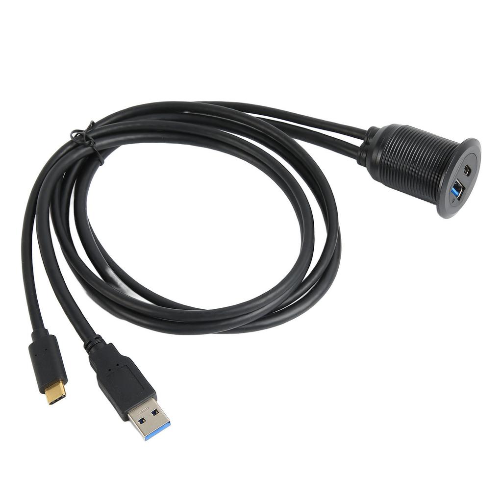 Type C 3.1 To USB 3.0 Flush Mount Cable with LED Indicators Data Transfer Plug and Play Waterproof