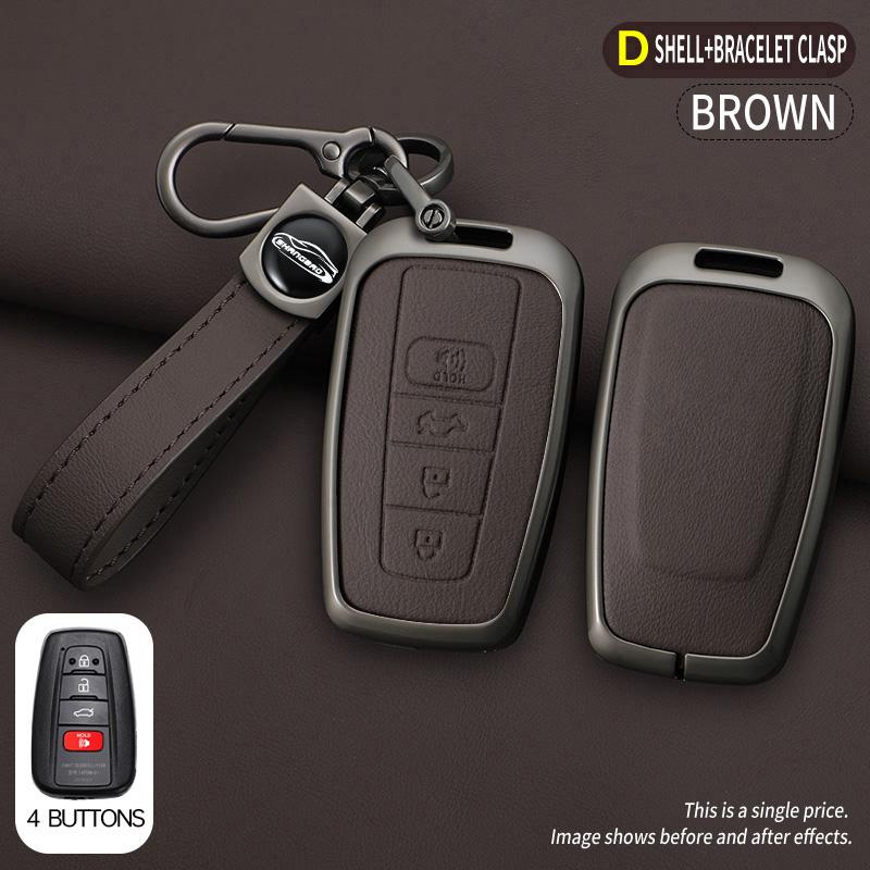 Чехол для ключа автомобиля для Toyota Prius Camry Corolla C-Hr Chr Rav4 Prado Izoa Levin Avalon Цинковый корпус