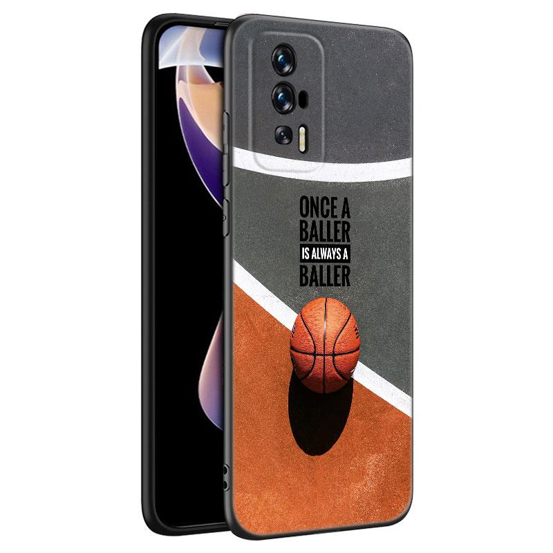 Basketball Basket Black Silicone Phone Case For Xiaomi Redmi 7A 8A 9A 10A 11A 9C 10C 12C 13C 11 Prime A1 A2 + 12 4G Note 9T 12R