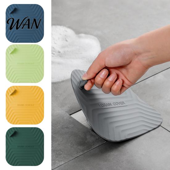 Waterproof Drain Cover Shower Tub Stopper, Silicone Floor with Mosquito Proof Handle, Universal Size Debris Catcher for Kitchen, Bathroom and Laundry