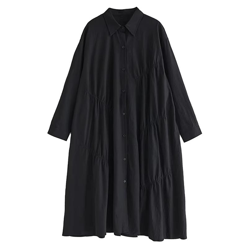 Xitao Однобортное платье с плиссированными лацканами GYX1582