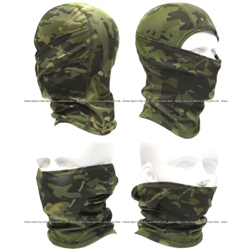 3-Way Camouflage Face Mask, Army Mask, Tactical Full Face Mask, Military Balaclava, Camouflage Balaclava - Airsoft, Cycling, Motorcycles, Outdoor Acti