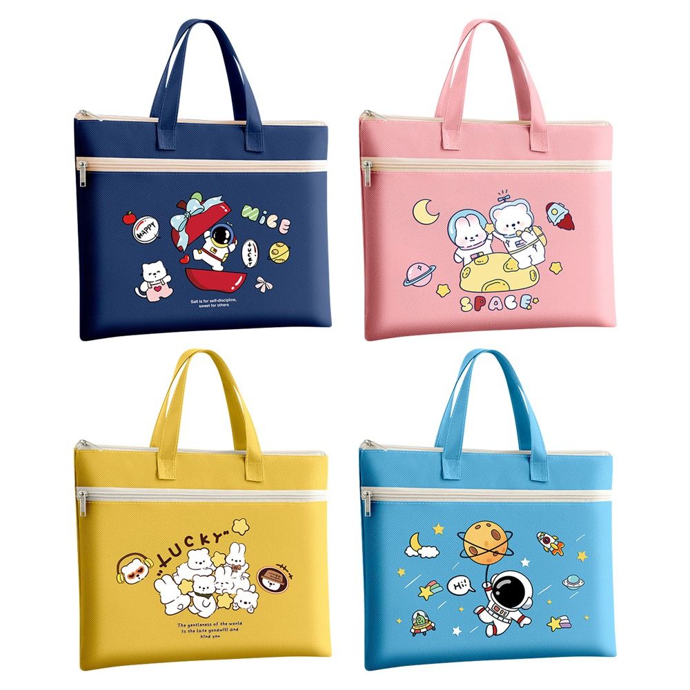 Двухслойная школьная сумка-тоут, холщовая сумка для файлов, симпатичная сумка для файлов формата А4, учебные принадлежности