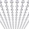 33ft Acrylic Garland String - Chandelier Bead Chain - Clear Octagonal Prisms, Party Centerpieces Valentine's Day Wedding Scene Decoration