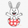 Coloring Book Easter Bunny Iron On Heat Transfer Printing Vinyl Patches Sticker for Clothes DIY Appliques Washable Patches