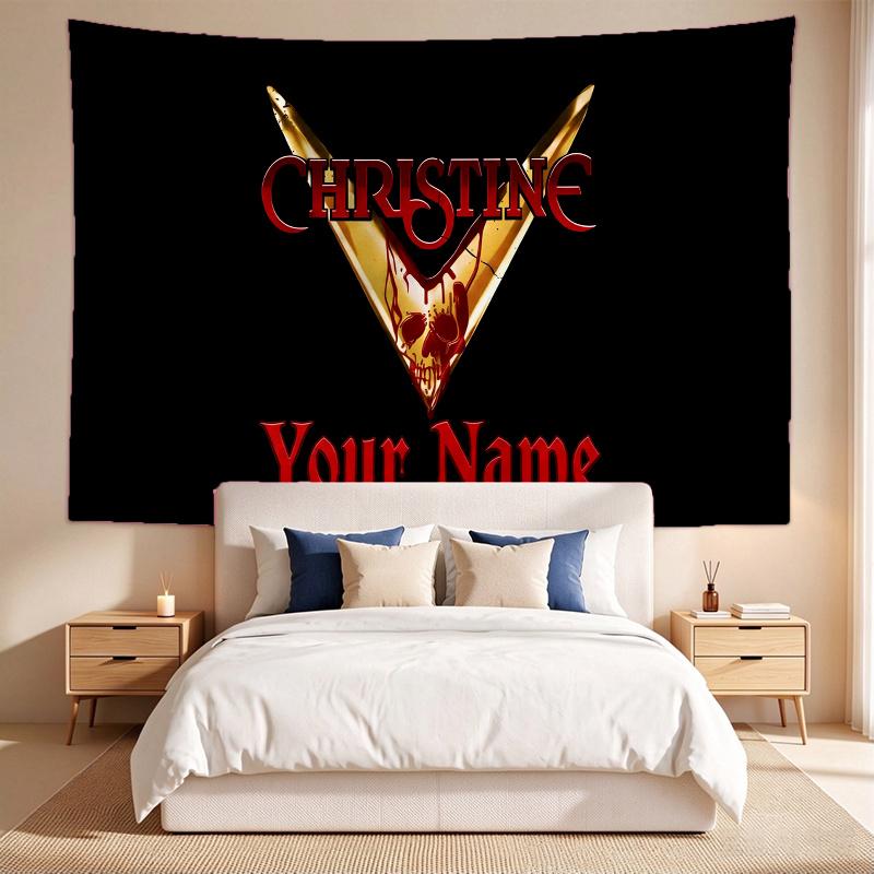 Christine (1) Custom Name Tapestry Wall Hanging Tapestry Wall Art Decor for Bedroom Living Room