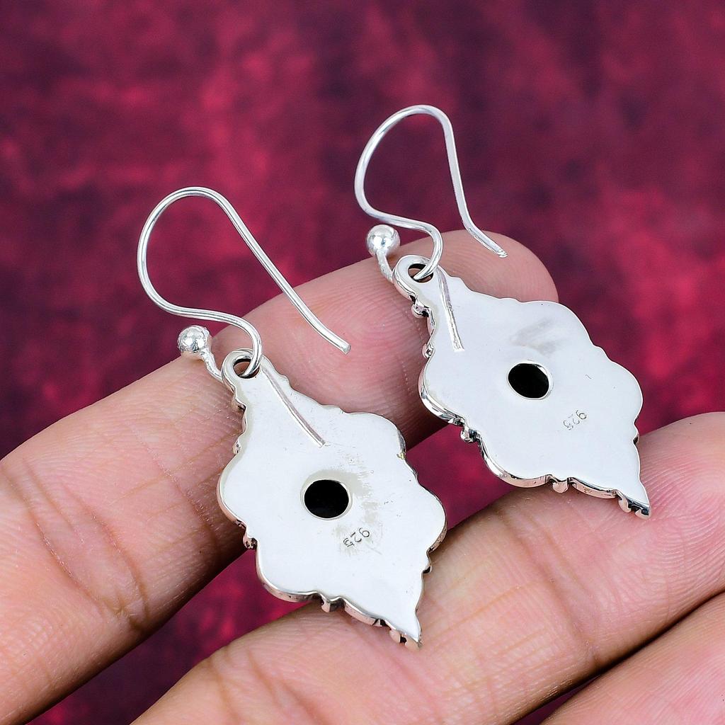 Серьги из цельного серебра 925 пробы с черным ониксом, серьги из драгоценных камней ручной работы на День памяти