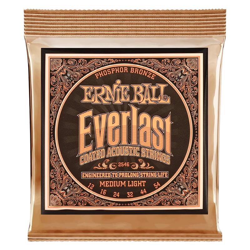 Струны для акустической гитары Ernie Ball Phosphor Bronze с покрытием, антикоррозийный комплект из 6 штук.