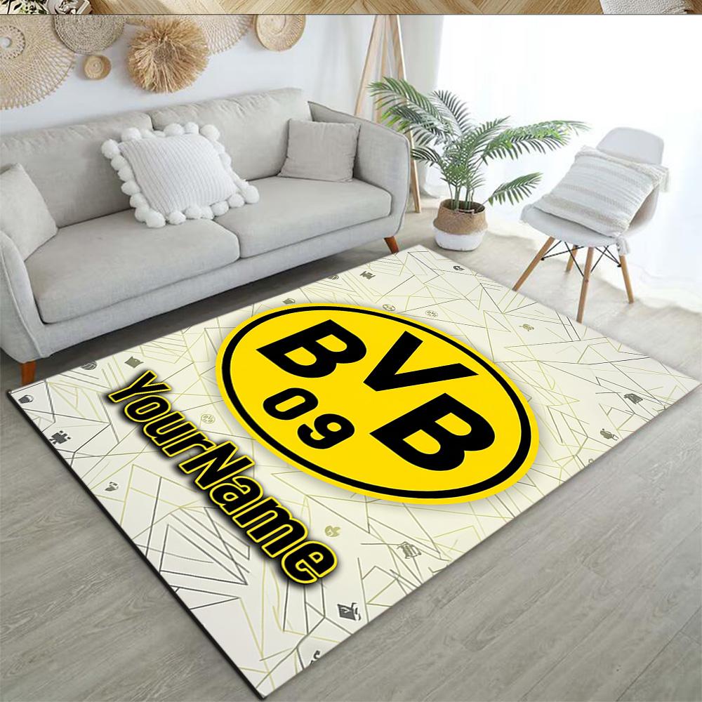 Borussia Dortmund Customize Text Floor Mat Perfect for Decorate room Study room Living Rooms Playrooms Anti-slip Rug Office home decor Spiritual Gift
