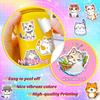 50 Cute Cartoon Cat Bread Stickers - Adorable DIY Japanese Korean Kitten Heads
