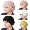 Women Hat Solid Color Pile Design Turban Hat Lightweight Breathable
