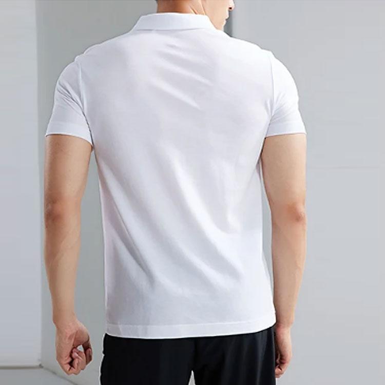 Li Ning Training Series Sports Breathable Short Sleeve Polo Shirt Men Polo Shirts White APLR005-2