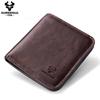 Thin Cow Genuine Leather Wallet Men Coin Purse Small Mini Card Holder Simple PORTFOLIO Portomonee Slim Male Wallet