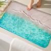 3D Sea Waves Bathroom Mat 1PCS 48X78CM Absorbent Non-slip Thicken Sponge Toilet Rug Hallway Rug Doormat