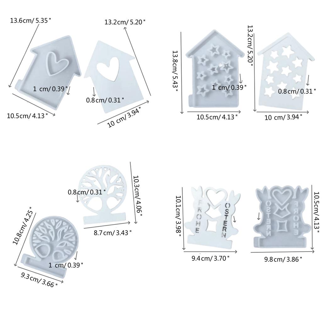 Звездный дом Подсвечник Гипсовая силиконовая форма Подставка для свечи Форма для бетона цемента Сделай сам Ручная работа Смола Ремесло Украшение для дома