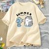 Summer Funny Cat and Fan Graphic T Shirts Women Men Short Sleeve T Shirt Harajuku Women's Clothing Female Streetwear Tops