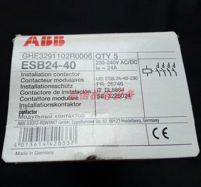 ABB Building-Specific Contactor ESB24-40, 24V/110-120V/230V