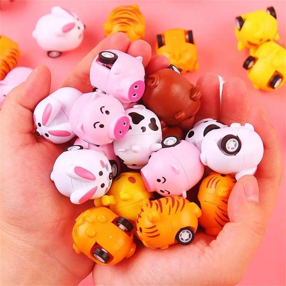 Игрушки для машинок-животных для родителей и детей, мультяшные игрушечные машинки с инерцией, вечеринка по случаю дня рождения, подарок на вечеринку в виде машинки с инерцией