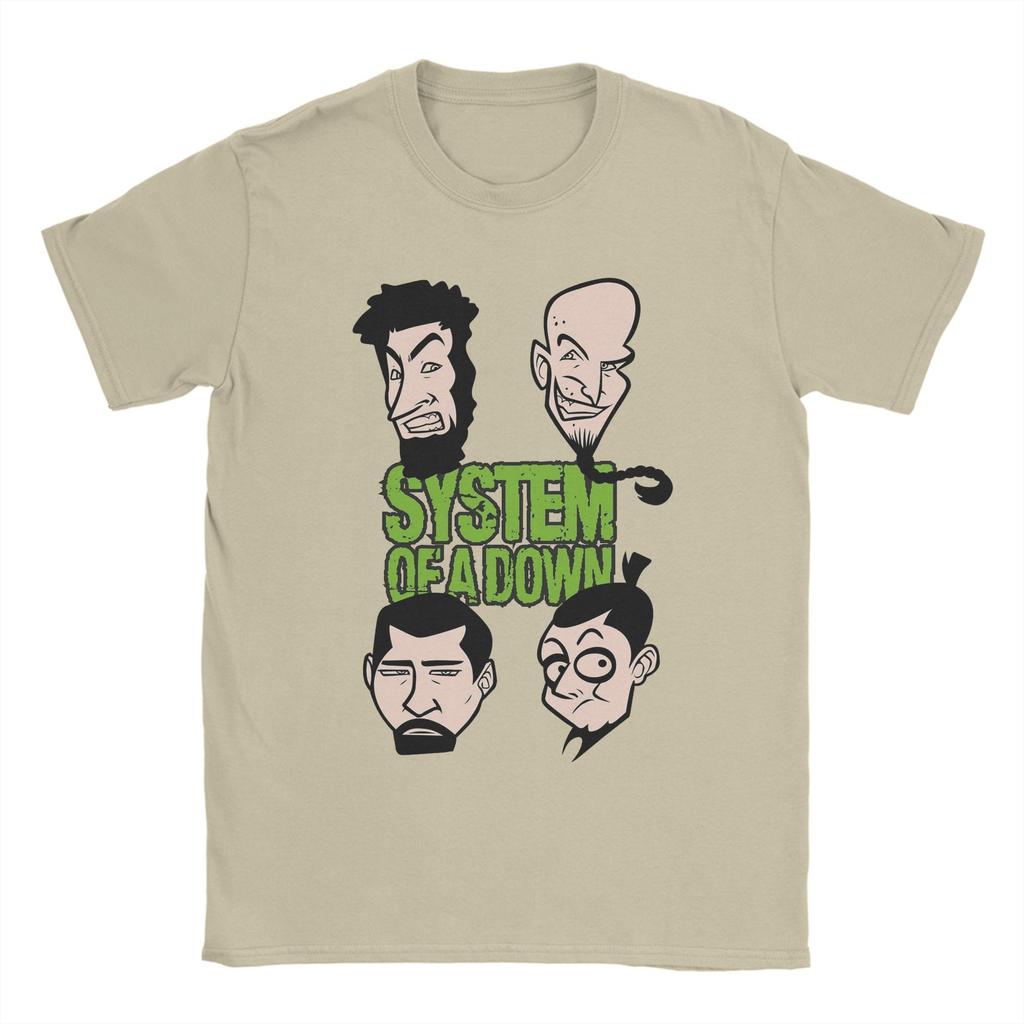 S.O.A.D Зеленая Хэви-метал группа Футболки System Of A Down Одежда из чистого хлопка Мода Футболка с коротким рукавом и круглым вырезом